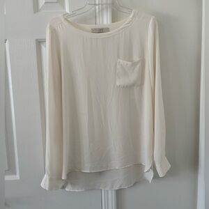 LOFT Women's Cream Blouse